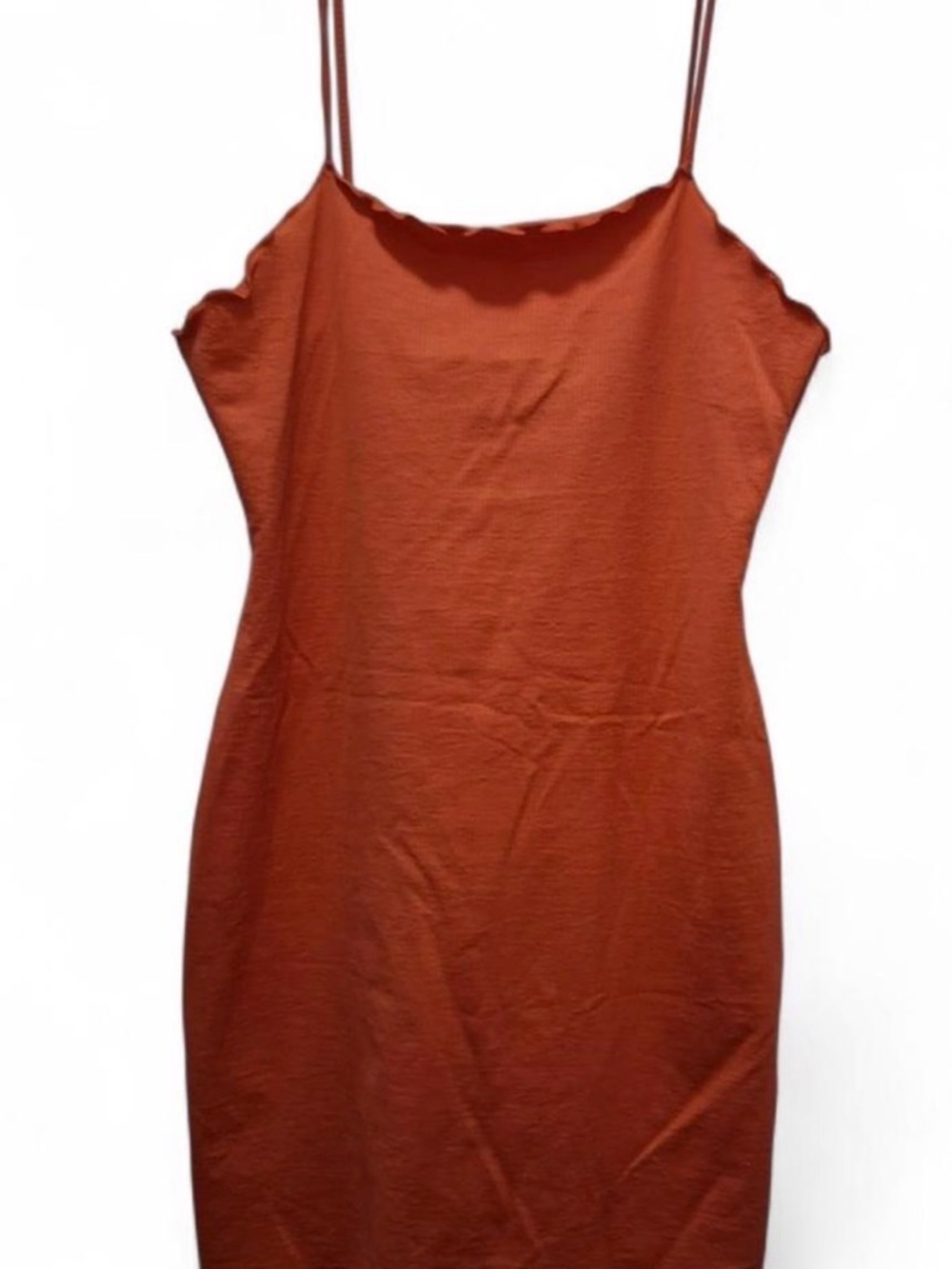 Mango Rust Orange Mini Slip Dress
